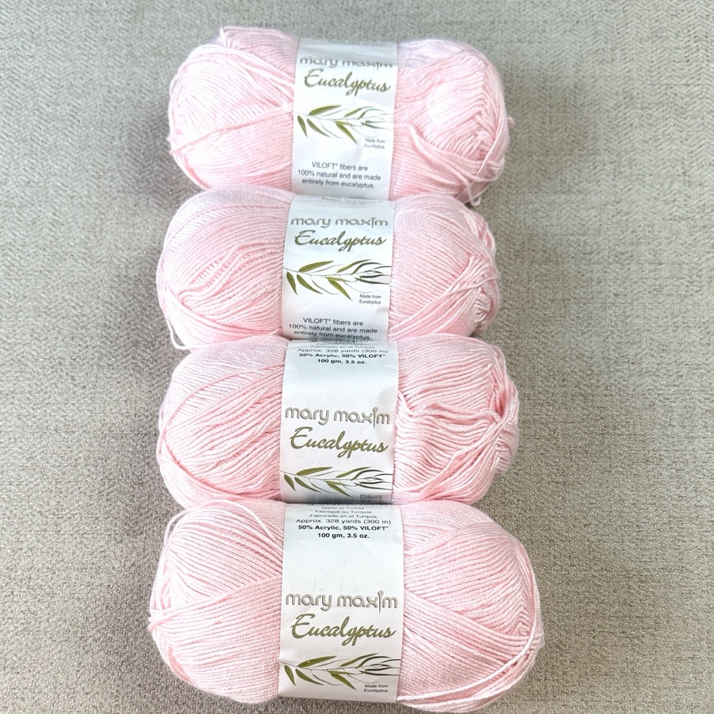 Mary Maxim • Eucalyptus Pink Yarn Bundle - Picture 2 of 4